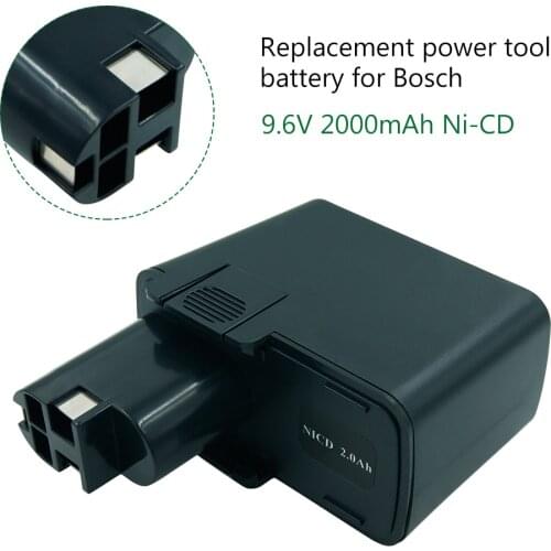 9.6V 2.0Ah Nicd Power Tools Rechargeable Batteries BAT001 for Bosch Cordless Drills GSR 9.6 VE PSR PSB 9.6 GBB 9.6VES-1 GLI 9.6V