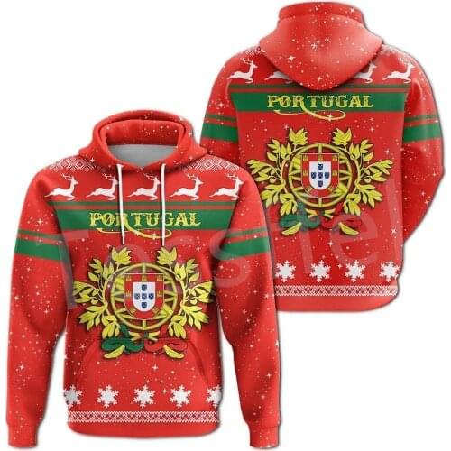 Tessffel New Brand Country Portugal Flag Symbol Harajuku Tracksuit 3DPrint Streetwear Pullover Autumn Funny Hoodies Men/Women A4