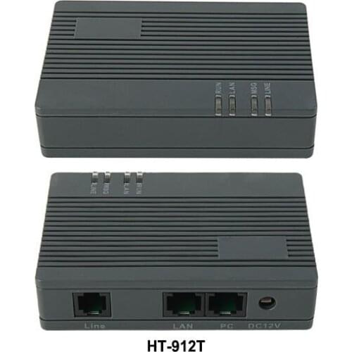 ITU-H.323 V4 and IETF SIP V2 VOIP Gateway HT-912T One RJ-11 FXS port for traditional phone set or PBXs trunk line