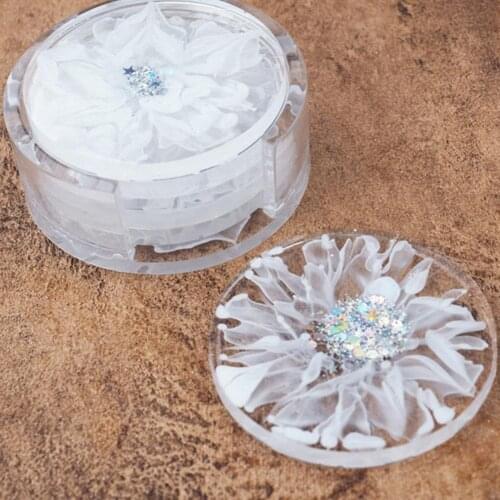 DIY Crystal Epoxy Resin Mold Coaster Round Coaster Silicone Box For Resin Mirror Box Storage Mold I7K3