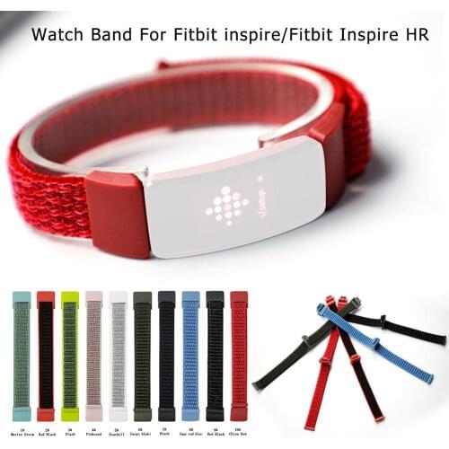 For Fitbit Inspire HR Nylon Hook Loop Watch Band Replacement Wristband Smart Watch Accessories