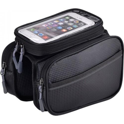 Bicycle Bag Waterproof Touch Screen Cycling Bag Top Front Tube Frame Mtb Road Bike Saddle Bag 6.5 Phone Case Bike Accessories