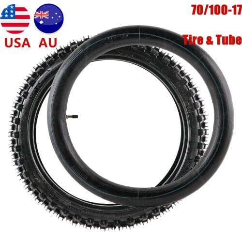 TDPRO Motorcycle Tyres Accessories 70/100-17 Front Knobby Wheel Tyre Tire & 2.75-17 Inner Tube FOR HONDA CT90 CT110 Trail Bike