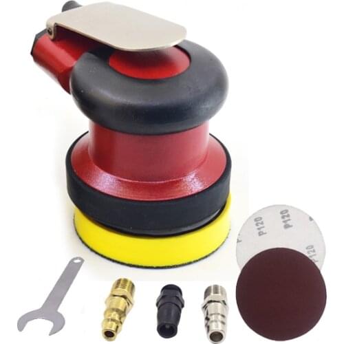 Wilin OEM Air Sander Pneumatic Palm Random Orbital Polisher 3" 4" Inch Round Pad Mini Car Suface Detail Sander Grinding Finish