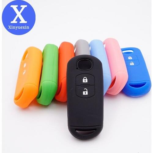 Xinyuexin Car Remote Key Case Cover Shell Fob For Mazda 2 3 5 6 BL BM GJ Atenza Axela CX-5 CX-7 CX-3 CX-9 MX-5 KE KF Accessories