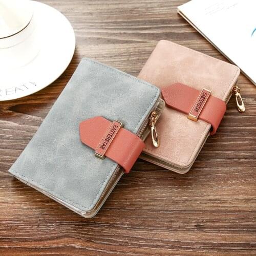 Women Wallets Retro Style Money Bags Short Cute Small Purse Womens Student Card Holder Girl ID Bag Card Holder Coin Purse