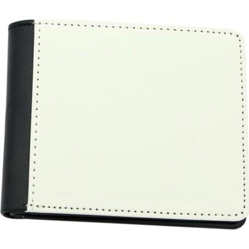 10pcs/Lot Sublimation Blank Pu Double Side Foldable Men Clutch Wallet Hot printing thermal transfer printing blank purse