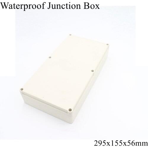 295x155x56mm Waterproof Plastic Enclosure Box Outdoor Cable Connection Junction Electrical Project Case ABS IP65 295*155*56mm