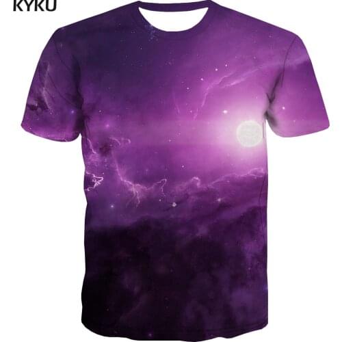 3d Tshirt Galaxy T shirt Men Moon Anime Clothes Space Shirt Print Nebula Tshirts Casual Purple T-shirts 3d Mens Clothing