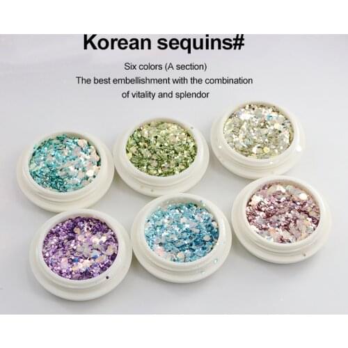 6boxs/set Nail Art Sequins Nail Glitter Chameleon Burst Glitter Laser Glitter Colorful Nail Accessories Professional Nail Art