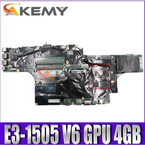Akemy For Lenovo Thinkpad P51 Laptop Motherboard NM-A451 CPU E3-1505 V6 GPU 4GB Tested 100% Working FRU 01AV367