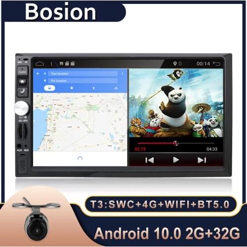 Bosion Android 10.0 7 inch Universal Car Stereo GPS Navigation 2 Din Radio AUX Bluetooth Camera For Volkswagen/Ford fiesta etc