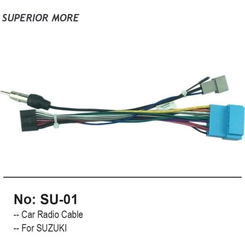 Car Radio Cable Adapter for SUZUKI Vitara Alivio Baleno Swift Wiring Harness Android Audio Media Player Power Connector Socket