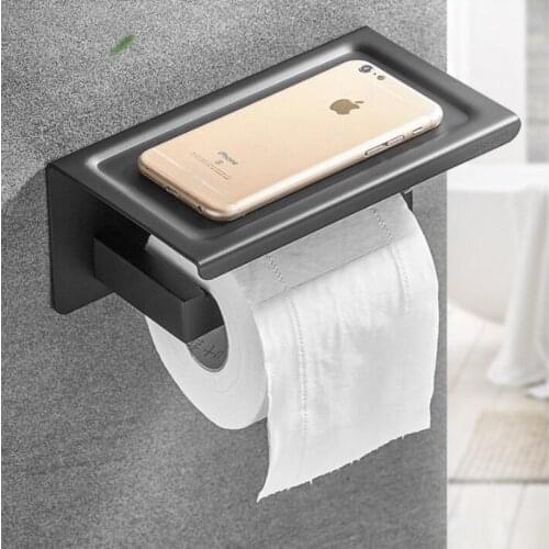 Bulk Sale Toilet Paper Holder Stainless Steel Bathroom Accessories Tissue Holder Toilet Roll Holder With Phone Storage