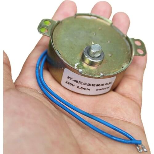 AC220V 49 synchronous gear reducer motor 2.5 rpm Slow motor