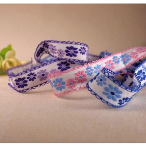 Embroidery ethnic jacquard webbing woven tape lace trim ribbon 2cm tribal boho DIY garment bag gift accessory floral zakka retro