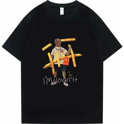 Cactus Jack and Donald Active Graphic Print Tshirt Fashion Men Women Travis Scott M T-shirt New Short Sleeve Im Lovin If Tees