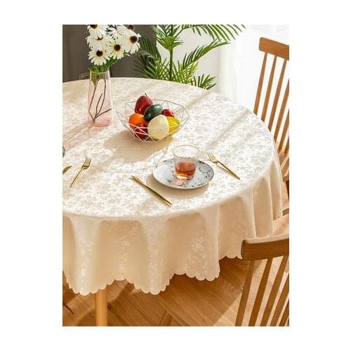 Quality Waterproof Oilproof Tablecloth Christmas decoration for home new Year kitchen Table cover party Round Tablecloth