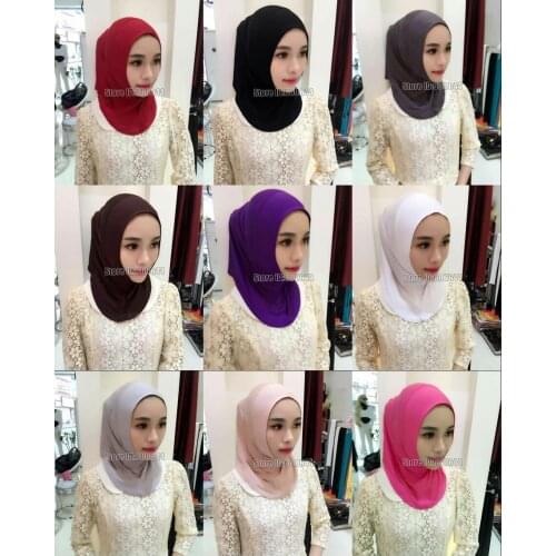 Fashion Women Lady Cotton Muslim Inner Hijab Caps Islamic Underscarf Hats Arab Headwear