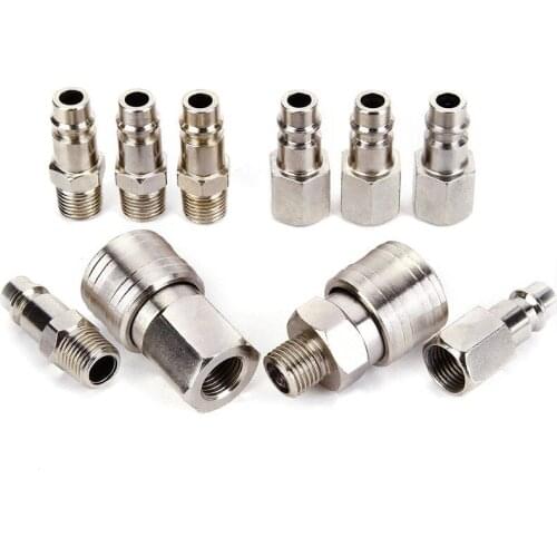 10pcs European Form coupling quick connector coupler quick coupler pneumatic fitting compressor pump system Pneumatic coupling