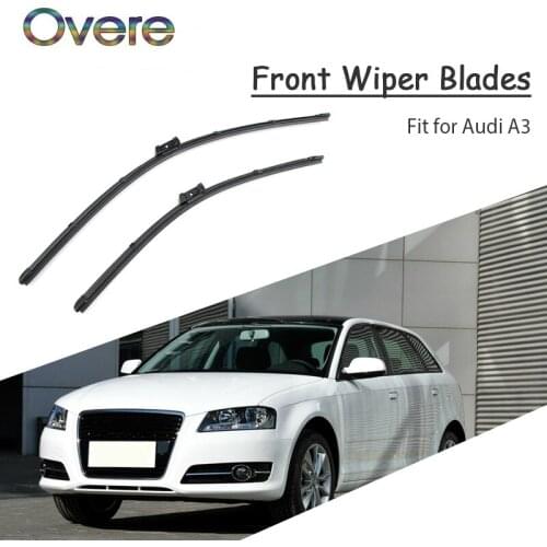 Overe 1Set Rubber Car Front Wiper Blade Kit For Audi A3 8V 8P 8L 2017 2016 1999-2015 Audi A3 Accessories