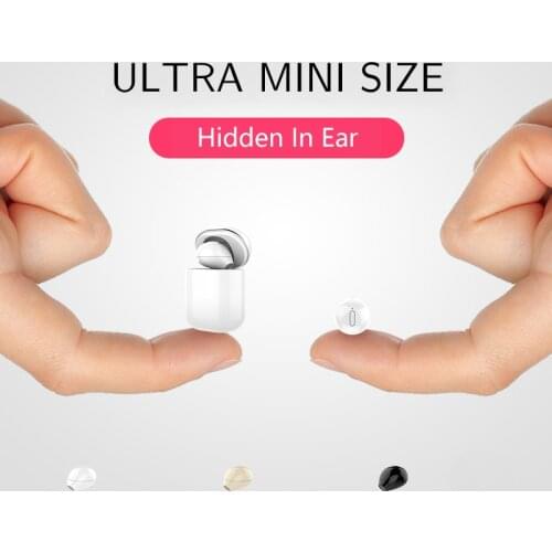 X20 Ultra Wireless Single Earphone Mini Hidden Small Bluetooth 3 Hours Music Play Button Control Earbud With Charge Case