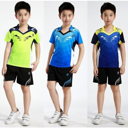 New kids short sleeve Badminton t-shirt clothes Children sport Tennis shirt,Table tennis shirt girls ,sports badminton suit B127