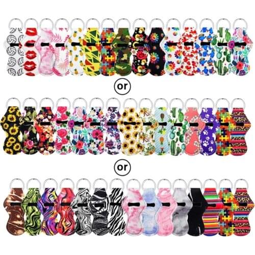 2021 New 15Pcs Lip Balm Holder Keychain Chapstick Lipstick Lipgloss Case Multi Colors for Women Girls