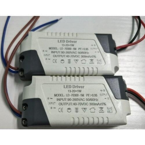 13-20*1W led driver AC 90-260V lighting transformer external electronic light driver power supply+free shipping