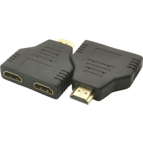 1080P HDMI-compatible Ports Male to 2 Female 1 In 2 Out Splitter Adapter Converter For TV 2019 Dropshipping