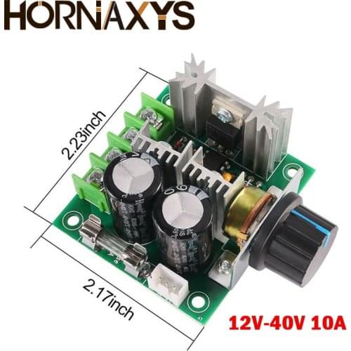 400W 10A Voltage Regulator PWM DC Motor Speed Controller 12-40V Adjustable Speed Regulator Governer Fan RC Power 1000uF
