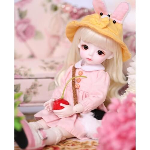 1/3 1/4 1/6 BJD Doll BJD/SD Fashion Pink Dress Clothes Doll For Baby Girl Dress Include Hat +Clothes+Bag