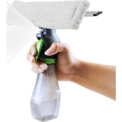 3 in 1 Window Car Glass Clean Brush Cleaner Spray Dry Scraper Features Atomizing Nozzle Bottle Wiper Microfibre Cloth Pad Kit