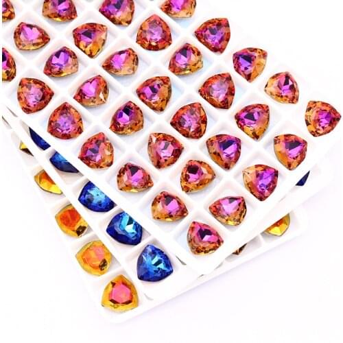 Pointback Blue Rhinestones For Bags Clothes Glue Crystals Fancy Stones DIY Decoration Loose Crafts Rhinestones Clothes Garments