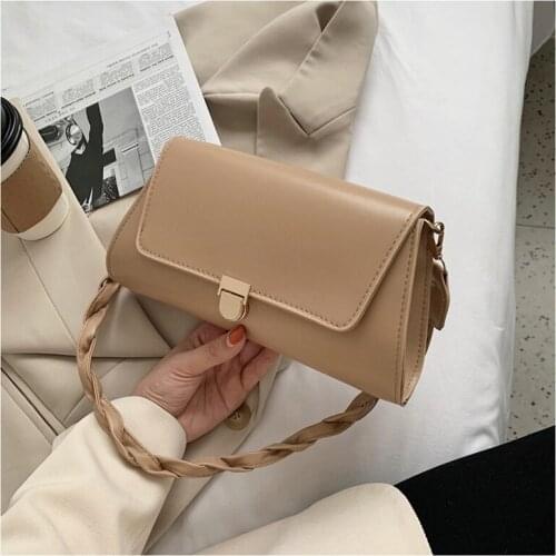 Womens Tote Bag Vintage PU Leather Shoulder Bags Designer Handbags Female Solid Color Armpit Bag Fashion Elegant Square Bag