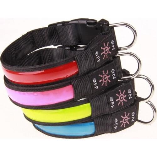 Pet USB Charging LED Anti-lost Luminous Collar 61-64cm Pet Dog Collar Night Dog Collars Glowing Luminous