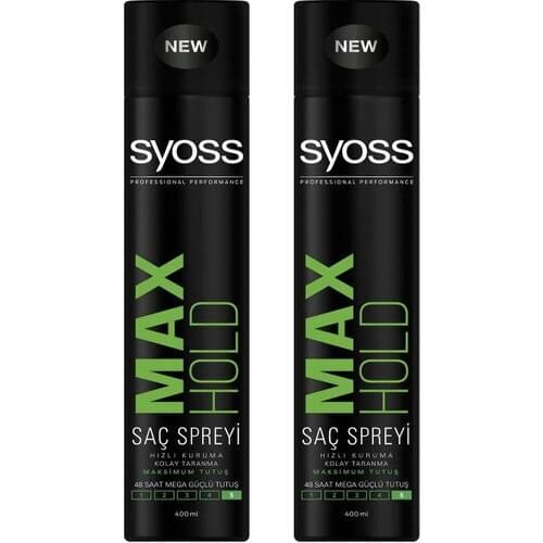 Syoss Maximum Grip Spray 400 ml x 2 Package