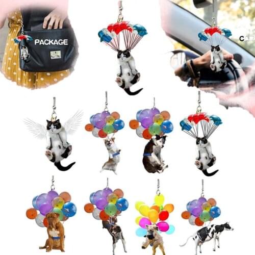 Cat/dog/cow Decoration Car Interior Decoration Personality Pendant Car Rearview Mirror Pendant Hanging Decoration Animal Pendant