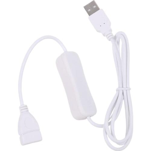 USB 2.0 Extension Cable with ON/Off Switch for USB LED Strips Fan Charger Laptop 53CC