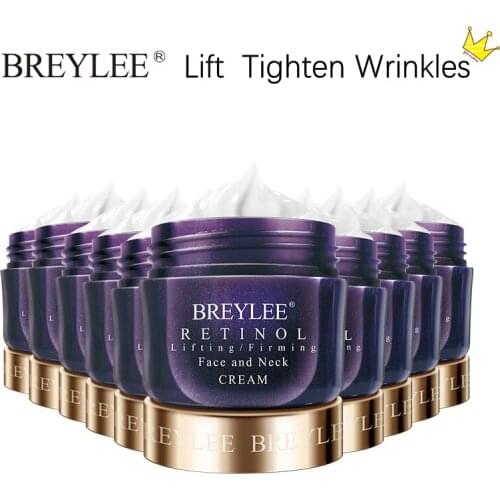 BREYLEE Retinol Firming Face CreamAnti Aging RemoveWrinklesNight Day Moisturizer Whitening Facial Treatment Korean SkinCare 40g