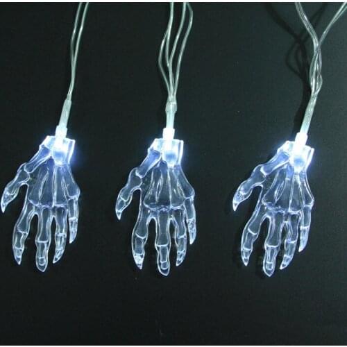 Horror Bat Spider Strip Lights Halloween Party Decoration 1.6m 10LED High Quality Haunted House Skeleton Photo Props Gift,W