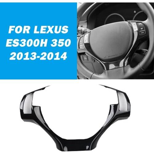 For Lexus ES300H 350 2013-2014 ABS Black Inner Steering Wheel Strip Cover Trim