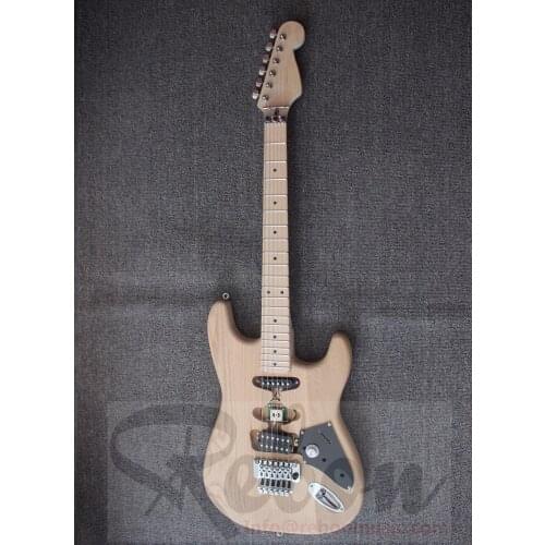 Weifang Rebon 6 String Vintage 5150 Unfinished Frankenstrat Electric Guitar Kit Not with Paint