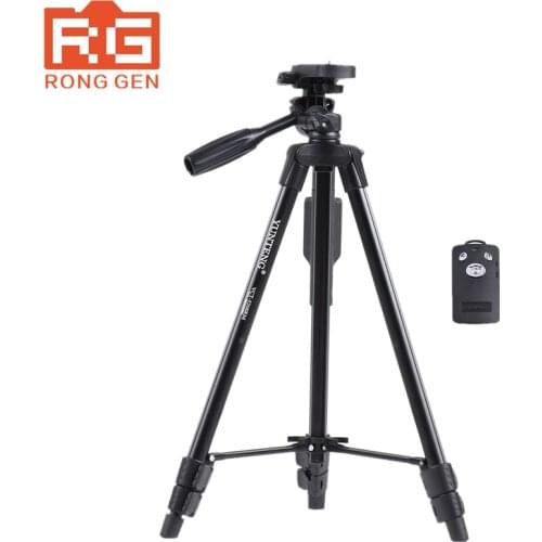 YUNTENG 5208 43-125cm Light Weight Aluminum Tripod With Bluetooth Remote for iPhone 7 6s Plus Samsung Mi Smartphone