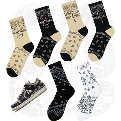 Men Funny Socks Travis Scott Skate Crew Socks for Men Women Sport socks men Cactus Jack Bandanas Socks Streetwear Hip Hop