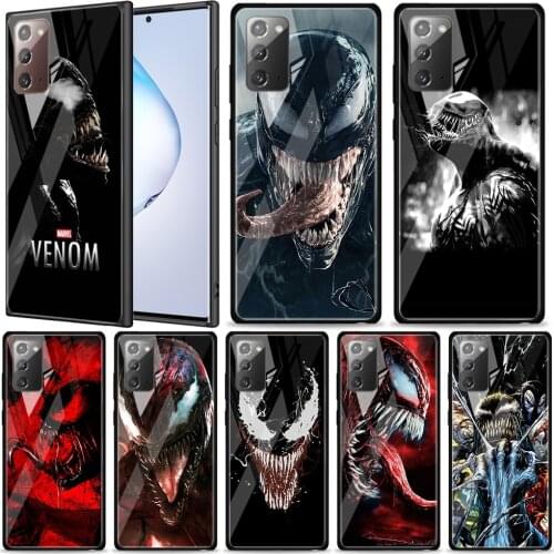 Villain Marvel Venom Tempered Glass For Samsung Galaxy Note 20 Ultra 10 9 8 Plus Lite A70 A50 A40 A30 A20 A10 Phone Case