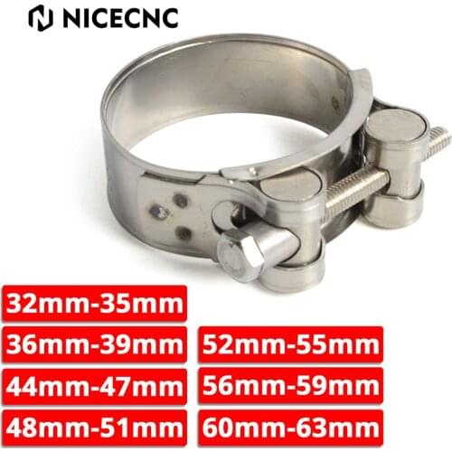 31mm-62mm Muffler Exhaust Pipe Clamp Mounting Kit For KTM Husqvarna BMW Ducati etc Slip-on Motorbike Muffler Silencer Anti-Rust