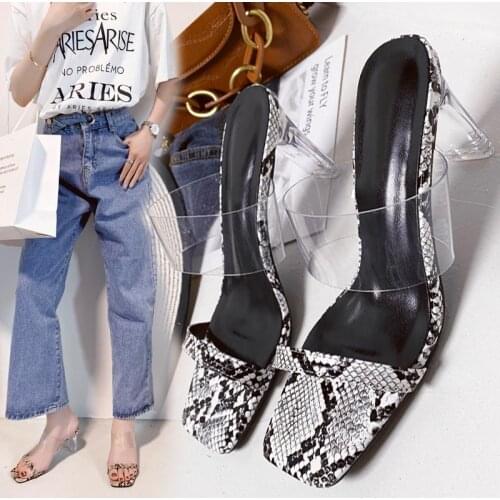 Snake Skin platform heels female sexy high heels ladies pumps women slippers shoes thin heels evening party shoes
