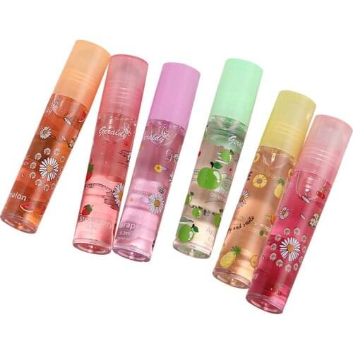 1PC Daisy Transparent Colorless Liquid Lip Balm Oil Moisturizing Roller Blind Lip Makeup Lip Balm Makeup Cosmetics Random Color