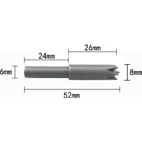 1pc 6mm Plum Blossom Thimble Drill Bit For Mini Lathe Machine DIY Woodworking Tools